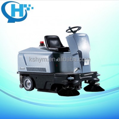 Battery Commercial Workshop Concrete Cordless Factory Warehouse Automatic Ride-on Roller Brush Auto Floor Road Sweeper Brushes